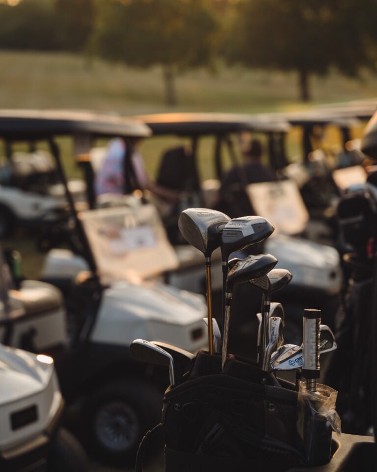 Golf carts lined up at the ATSG golf outing