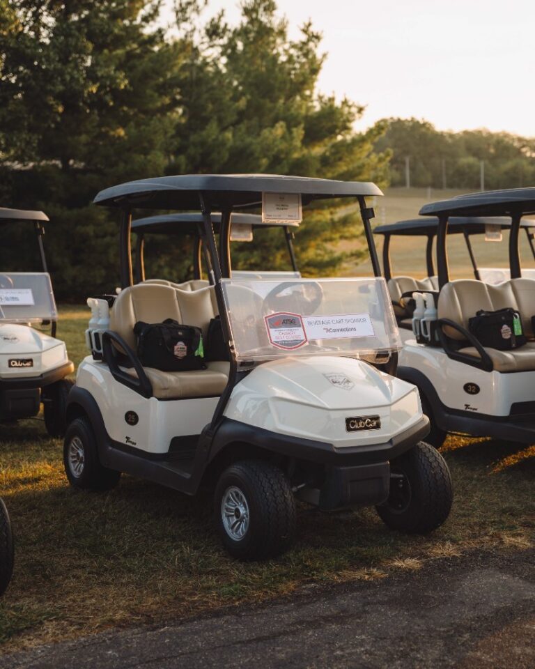 Golf carts on the course at the ATSG golf outing