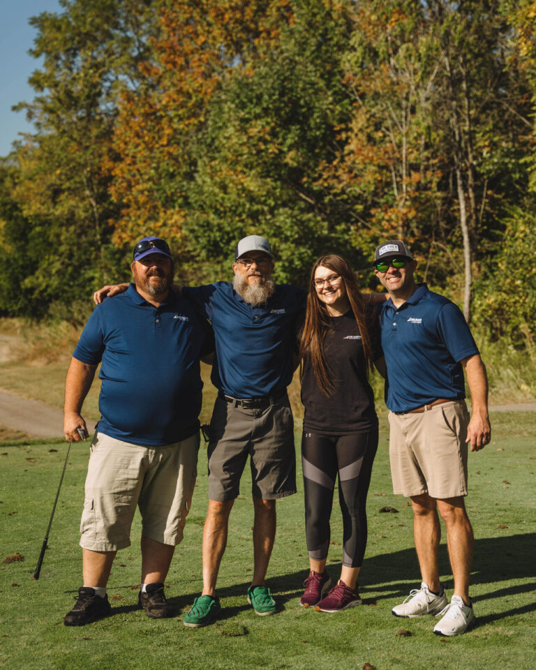 Team photo on the course at the ATSG Charity Golf Classic 2025