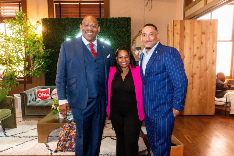 Speakers posing together at the Black Tech Week event