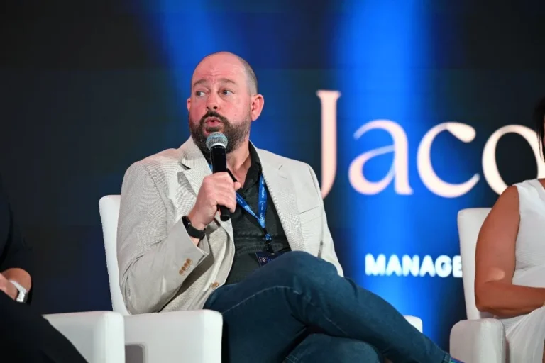 Panelist making a point during a fireside chat – Creative Soul Studios