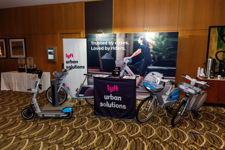 Lyft Urban Solutions bike and scooter exhibit at NABSA 2026