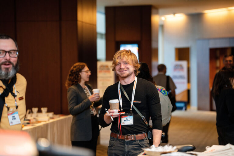 Attendees networking in the NABSA expo at The Westin Cincinnati