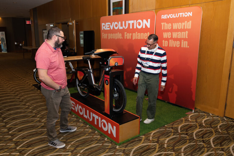 Attendees at the Revolution e-bike display at NABSA 2026