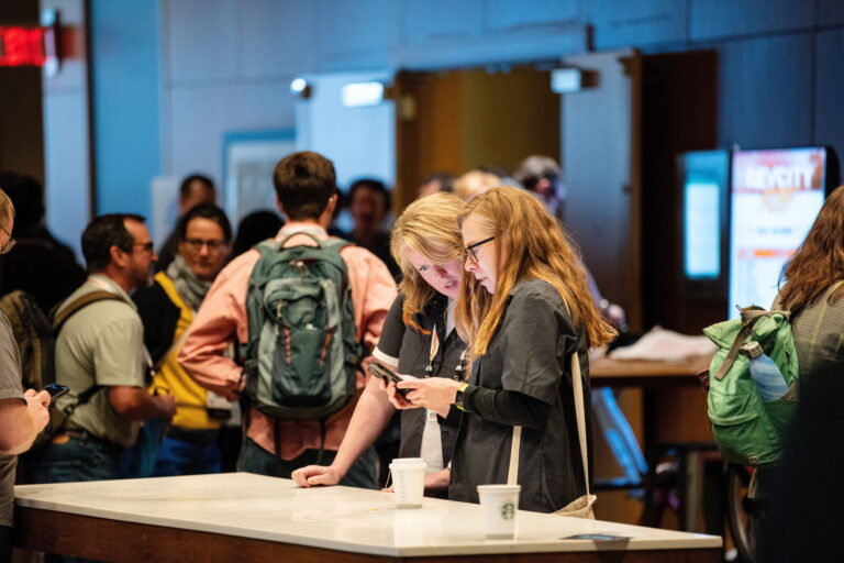 Attendees gathering at a coffee station during NABSA 2026
