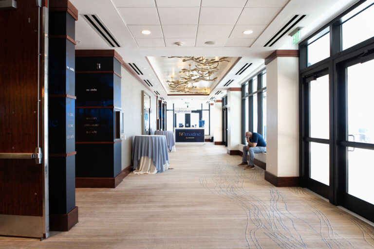 Pre-function corridor at Fort Lauderdale Marriott Harbor Beach Resort