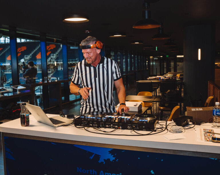 Referee DJ at a P&G team event at TQL Stadium