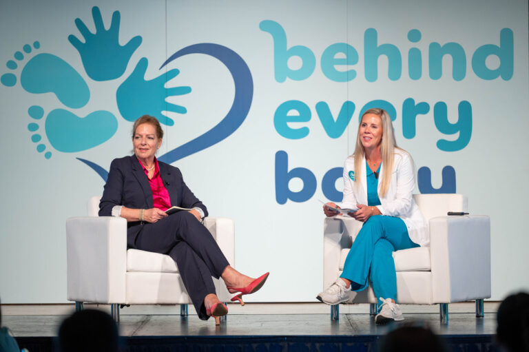 Fireside chat on the Behind Every Baby stage at the P&G Baby Care event, Music Hall Cincinnati