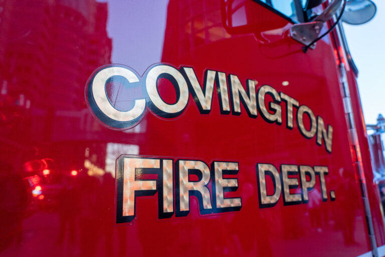 Covington Fire Department engine detail at the Walk of Remembrance