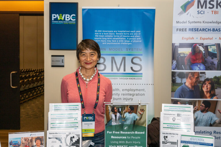 Exhibitor at the Model Systems Knowledge Translation Center booth