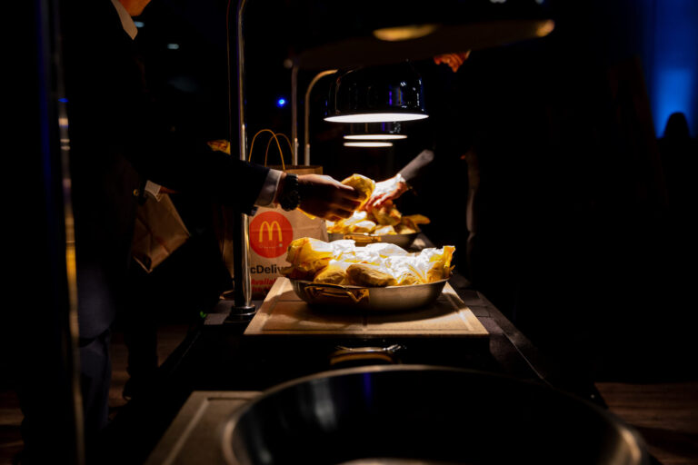 McDonald’s fries served from a food station at the Ronald McDonald House Charities gala, Northern Kentucky Convention Center