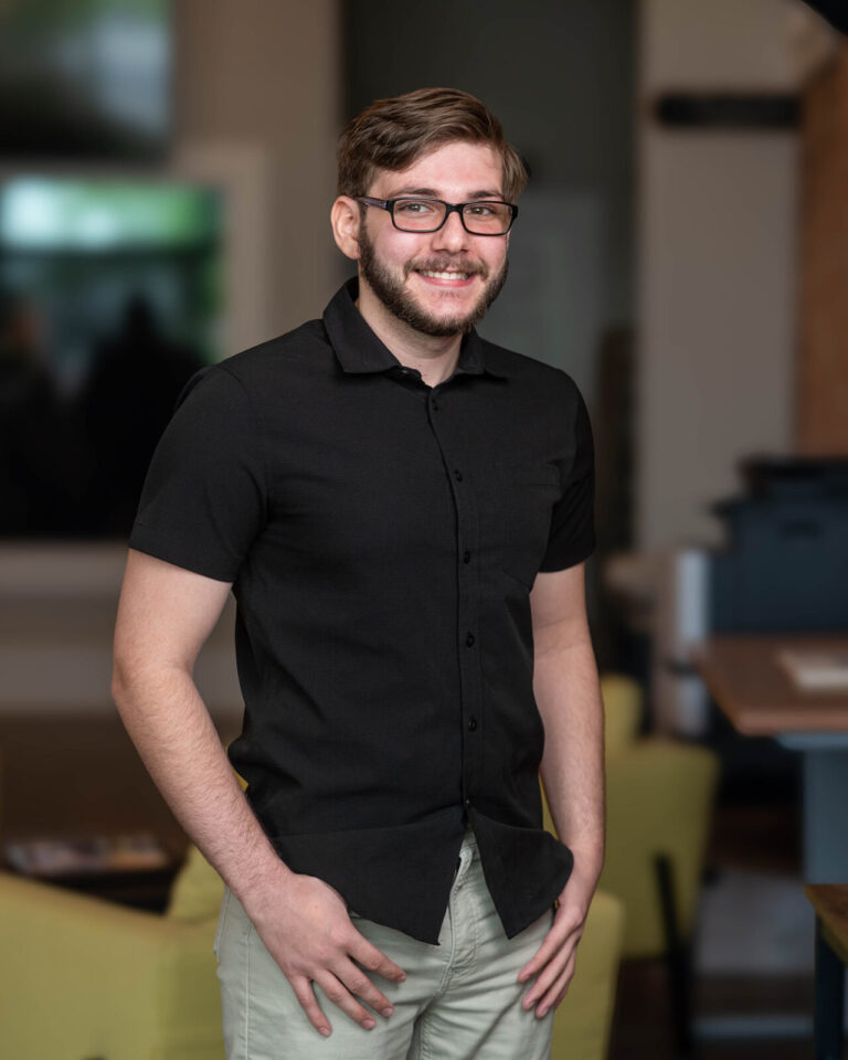 Environmental headshot of a Wendal team member at their office in Covington, KY