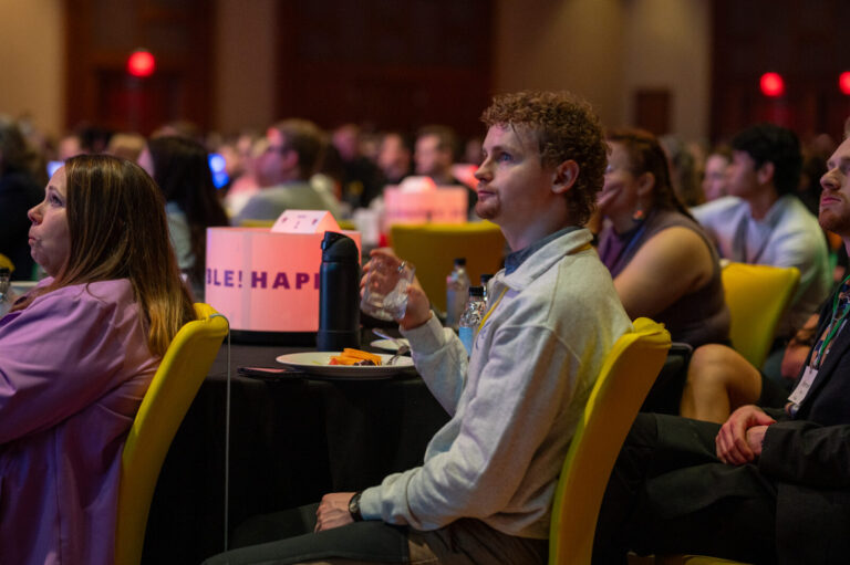 Attendees listening in the event hall at the Zeno Group P&G GABLE event, Hard Rock Casino Cincinnati